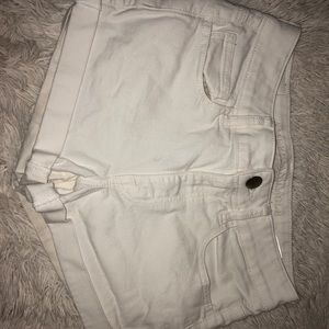 White denim shorts